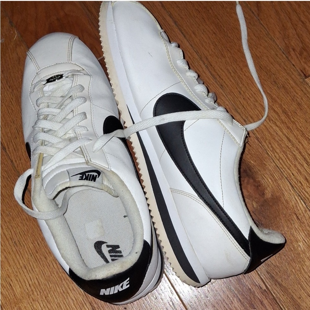 Nike Cortez Classic White and Black Shoes